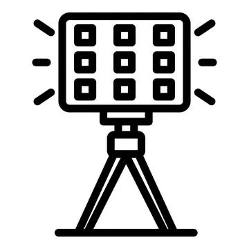 Led light icon outline vector. Man model Stock Illustration