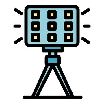 Led light icon vector flat Stock Illustration