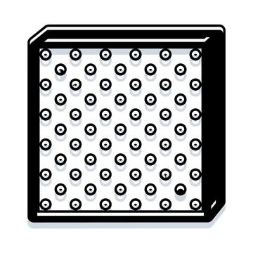 Led light panel grid technology icon Stock Illustration