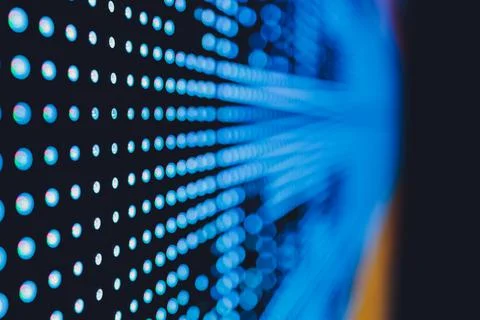 Led light Pattern technology abstract background. close-up Stock Photos