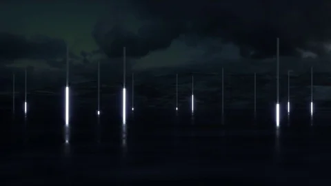 LED light pole column Stock Footage 84686603