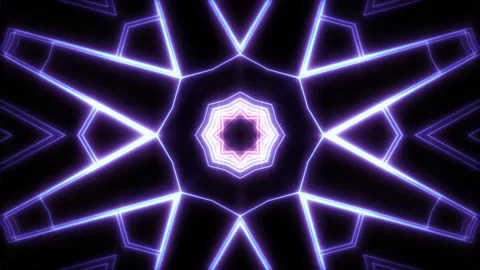 Led Light Projections Kaleidoscope Stock Footage 162920688