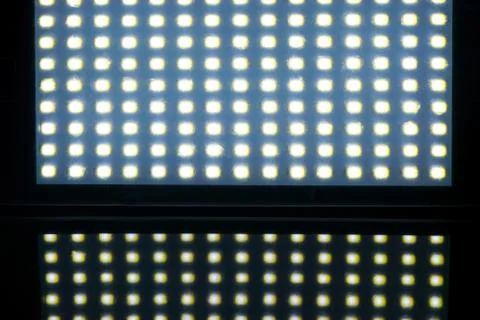 LED light reflection on black background Stock Photos