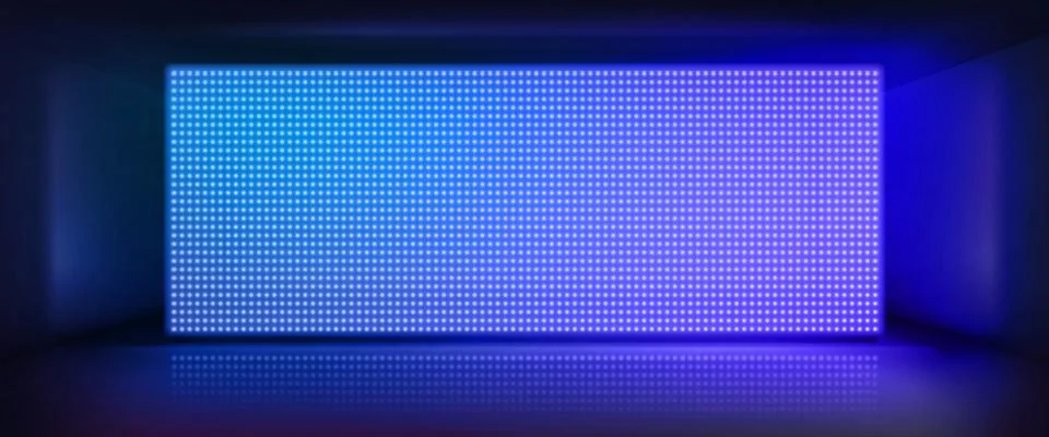 Led light screen background, wall stage show panel Stock Illustration