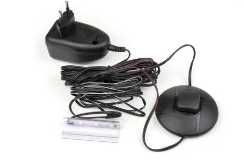 Led light set on a white. Saving energy concept Stock Photos