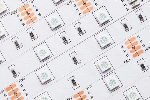 LED Light Strip Background Stock Photos