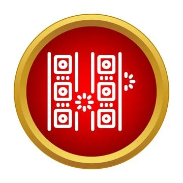 Led light strip with glowing diodes icon Stock Illustration