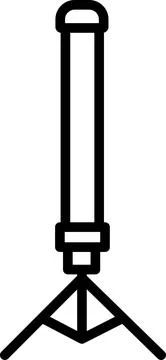 LED Light Wand Stand Line Icon Stock Illustration