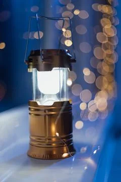 Led lighting as an alternative source of light during blackout Stock Photos