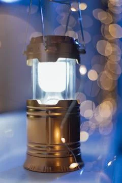 Led lighting as an alternative source of light during blackout Stock Photos