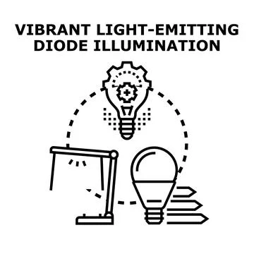 Led lighting concept for energy saving technology Stock Illustration