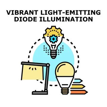 Led lighting concept for energy saving technology Stock Illustration