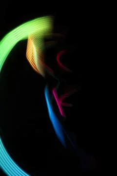 LED lighting design style,night lights, drawing with LED lights,Storm of Ligh Stock Illustration