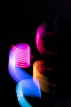 LED lighting design style,night lights, drawing with LED lights,Storm of Ligh Stock Illustration