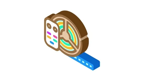 Led lighting gaming pc isometric icon animation Stock Footage 327292866