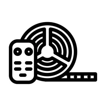 Led lighting gaming pc line icon vector illustration Stock Illustration