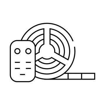 Led lighting gaming pc line icon vector illustration Stock Illustration