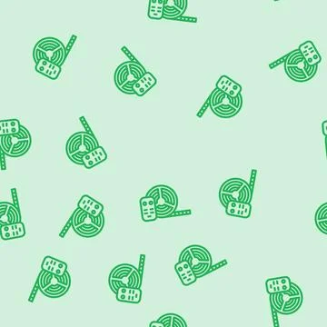 Led lighting gaming pc line vector seamless pattern Stockillustratie