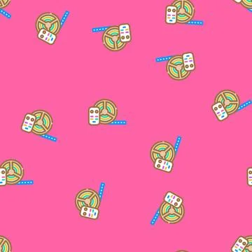 Led lighting gaming pc vector seamless pattern Stock Illustration