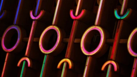 LED lights Building Video stock 78568437