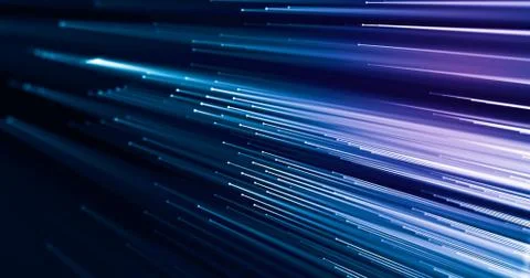 LED lights connected by dots, fast concept data communication. 3d rendering Stock Illustration