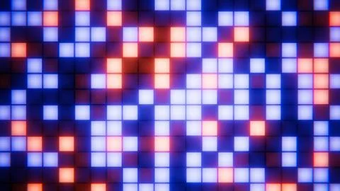 Led lights creating a dynamic pixelated display for gaming or technology visuals Stock Photos