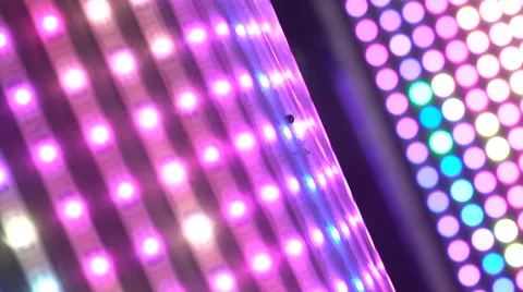 LED lights flicker in the dark 库存影片 68694745