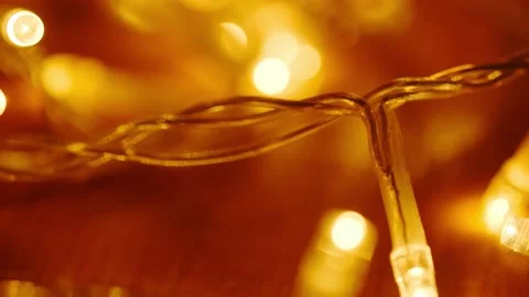 LED lights on the garland Stock Footage 146815362