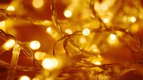 LED lights on the garland Stock Footage 146815381