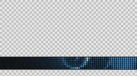 LED Lights Lower Third Title Strap (Blue), Alpha Channel Stock Footage 59530766