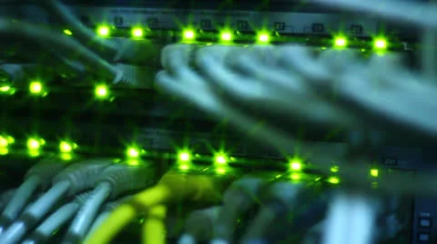 LED lights on server Video stock 23408230
