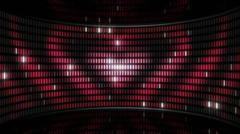 Led Lights Wall Hearts Stock-Footage 57257966