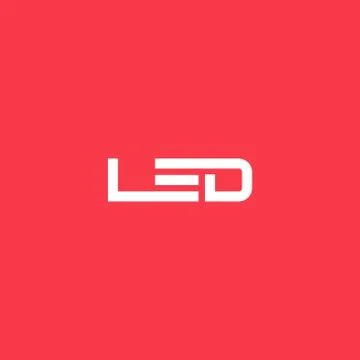 LED logotype . LED logo design vector eps10 Stock Illustration