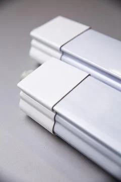 LED long lamp close-up. electrical goods without a logo Stock Photos