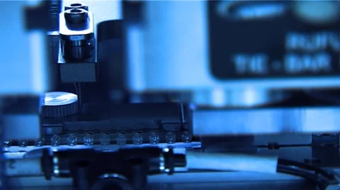 LED Manufacturing Machine Stock Footage