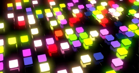 Led matrix close up chaotic blinks Stock Footage 122387160