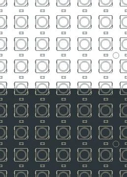 LED matrix RGB LED chips on a rigid PCB close up seamless pattern illustratio Illustrazione stock