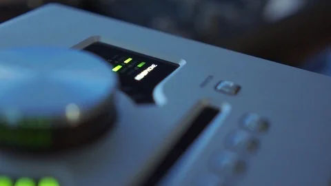 Led Meter On Sound Card Stock Footage 97280746