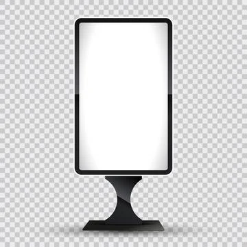 A LED mockup in 3Ds of Realistic light box. Illuminated lightbox with empty.. Stock Illustration