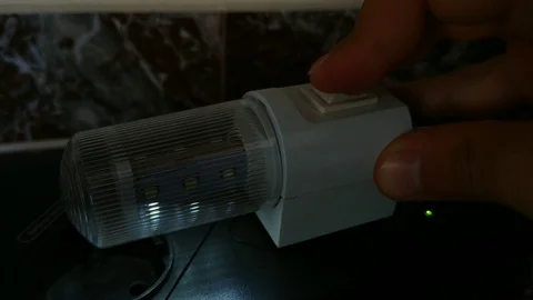 Led night lamp Stock Footage 92914371