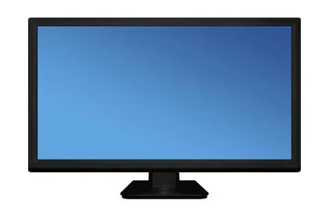 Led or Lcd tv screen isolated on white background Stock Photos