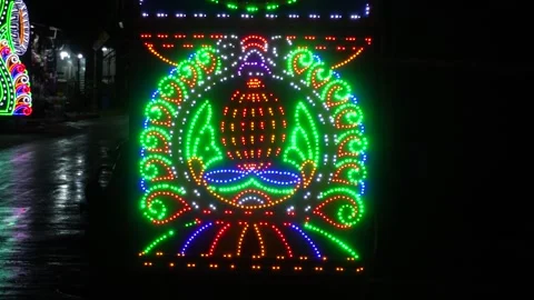 LED Pandal Gate Board Vídeo Stock 326327659