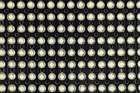 Led panel background, top view. Foto stock