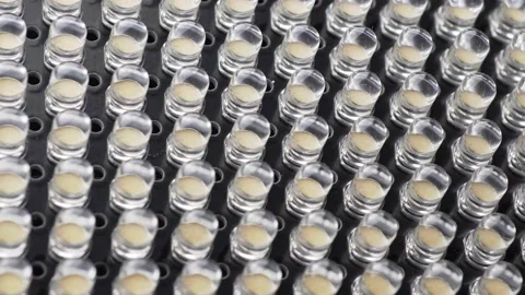 Led panel close up, light semiconductor diodes produce light Video stock 162074718