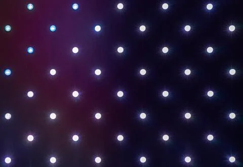 LED panel close up. A row of light-emitting diodes. Stock Photos