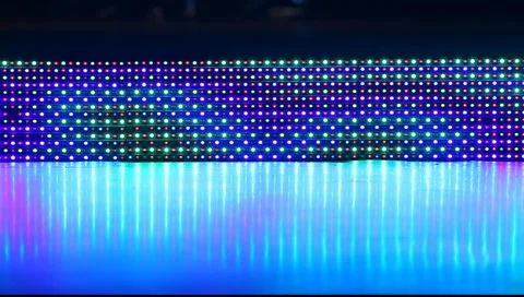 LED panel colorful animation, close up view 動画素材 10888789
