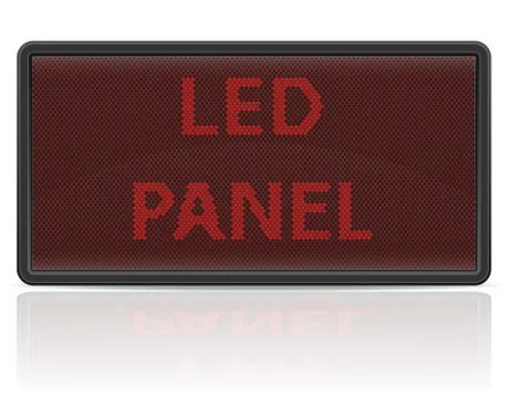 Led panel digital scoreboard vector illustration Stock Illustration