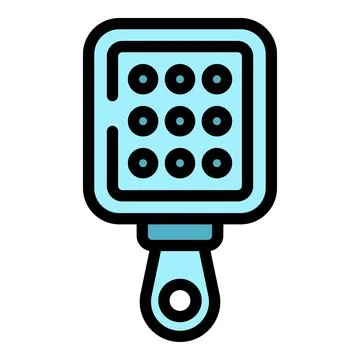 Led panel emitting light with multiple bulbs and handle Illustration