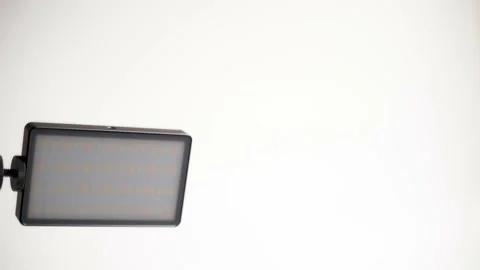 The led panel flashes police beacons on a white background. copyspace place Stock Footage 169694444