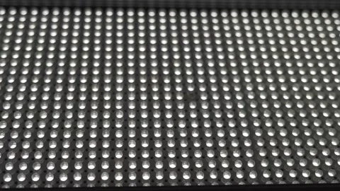 Led panel with glowing white LEDs close-up Stock Footage 154479599